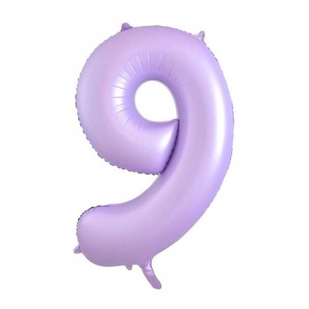 Balloon 34" (86cm) Number 9 Matte Lilac (Uninflated)