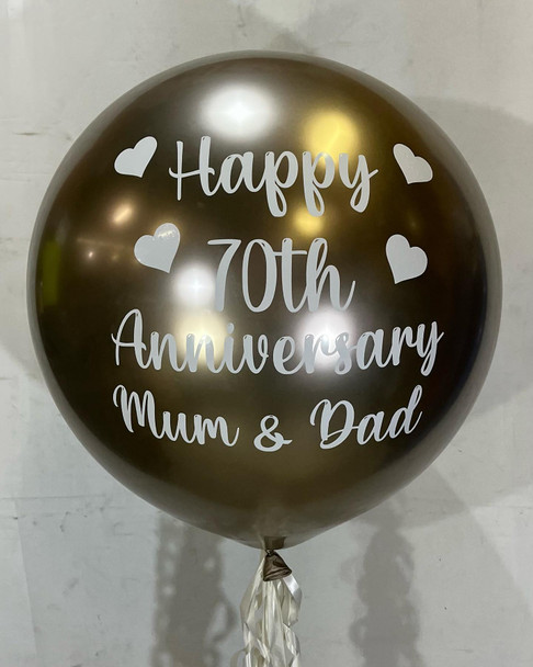 Personalised 60cm Helium Balloon Treated With Hi Float (each) - This item can't be purchased online - Please call to arrange delivery.