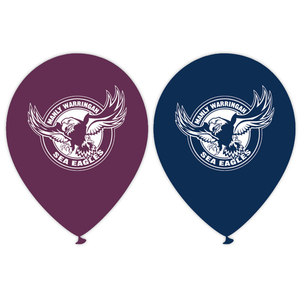 Balloon NRL Manly Sea Eagles 11" Pack of 25 (Uninflated)