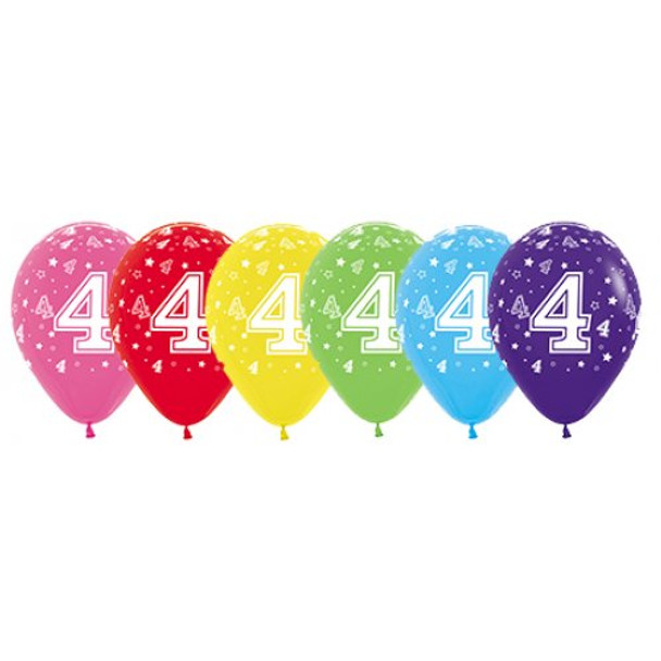 Balloon #4 Assorted Colours 11" Pack of 25 (Uninflated)