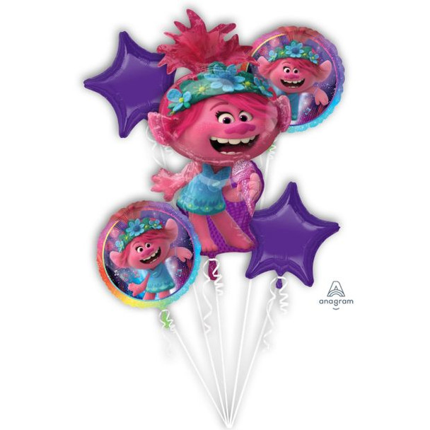 Balloon Foil Pack Trolls World Tour Poppy 5 Piece (Uninflated)