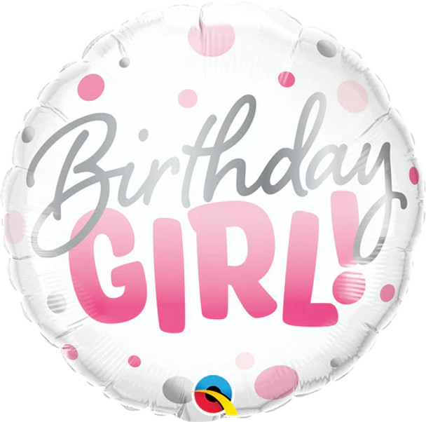 Balloon Foil 18" Birthday Girl! (Uninflated)