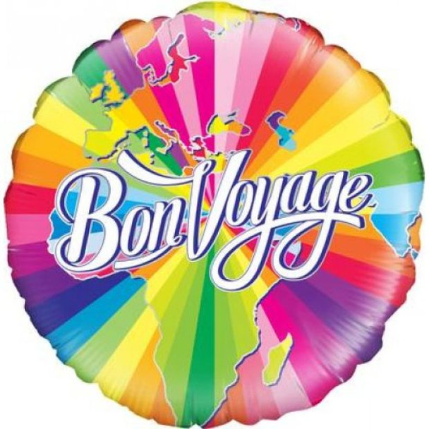 Balloon Foil 18" Bon Voyage (Uninflated)