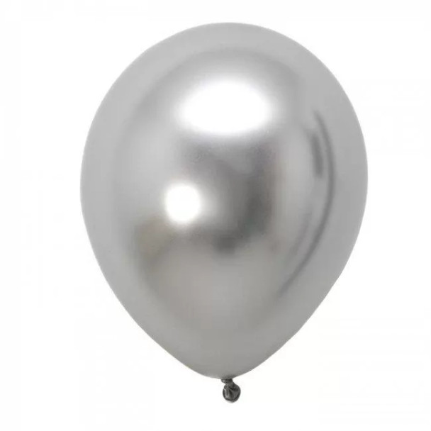 Balloons Chrome Pkt 25 - Silver (Uninflated)