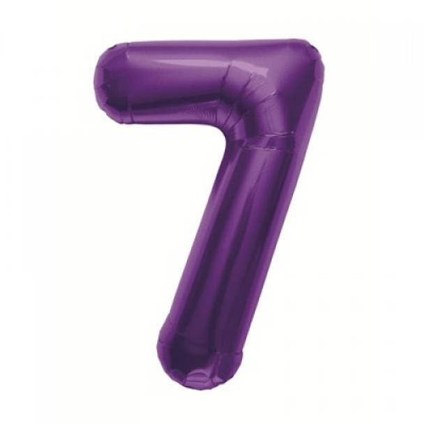 Balloon 34” (86cm) Number 7 Purple