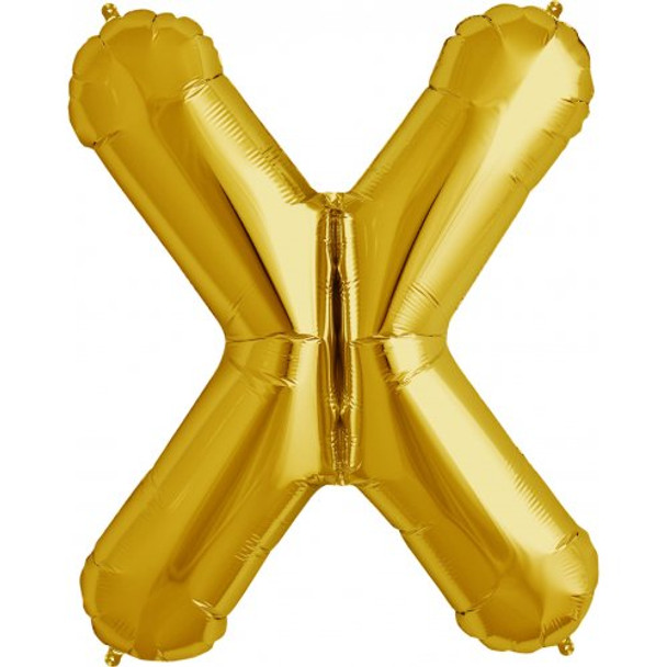 Balloon 34” (86cm) Letter X Gold