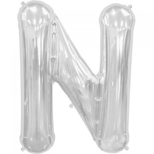 Balloon 34” (86cm) Letter N Silver