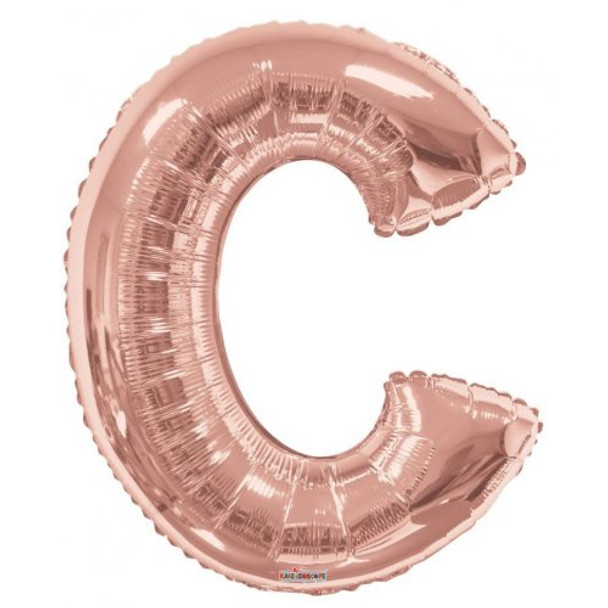 Balloon 34” (86cm) Letter C Rose Gold