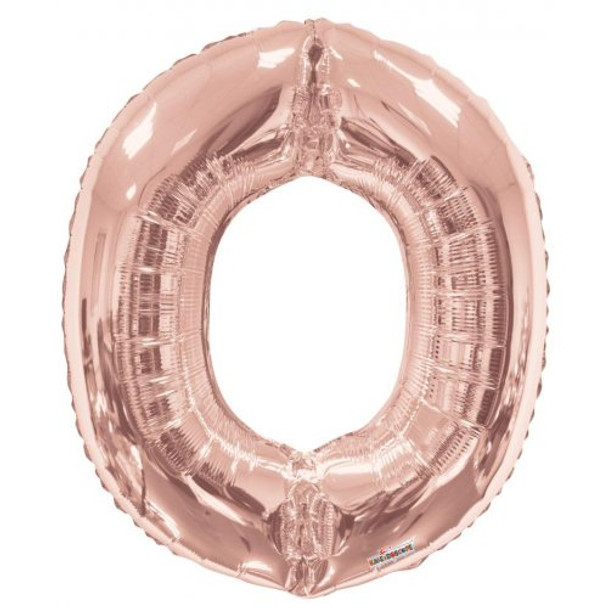 Balloon 34” (86cm) Letter O Rose Gold