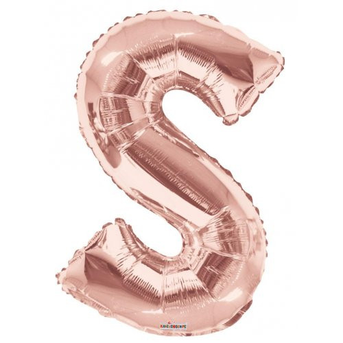 Balloon 34” (86cm) Letter S Rose Gold