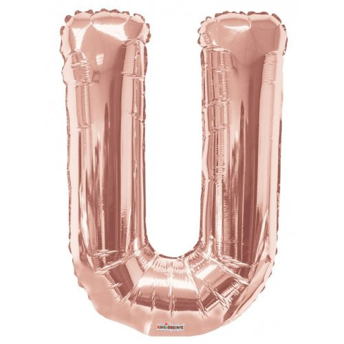 Balloon 34” (86cm) Letter U Rose Gold