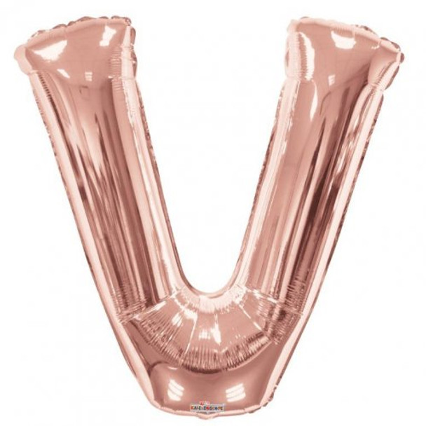 Balloon 34” (86cm) Letter V Rose Gold