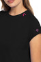 Medcouture Amp Doleman Round Neck Tuckable Scrub Top. MC703. Zipper pockets. ID badge reel holder.