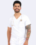 Gordon Men's White Scrub Top