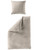 Duvet Cover Set BIANCA *beige / grey (greige)  seersucker cotton*