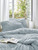 Duvet Cover Set SKY *blue / turquoise / jade seersucker cotton*