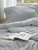 Duvet Cover Set SKY *silver / grey seersucker cotton*