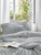 Duvet Cover Set SKY *silver / grey seersucker cotton*