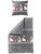 Duvet Cover Set / Flannel / WINTER SNOWMEN / grey - red - white