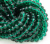 8mm Green Glass Rondelle Beads