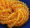 8mm Orange Glass Rondelle Beads