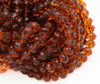 8mm Brown Glass Rondelle Beads