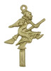 7/8" Witch Riding Broomstick