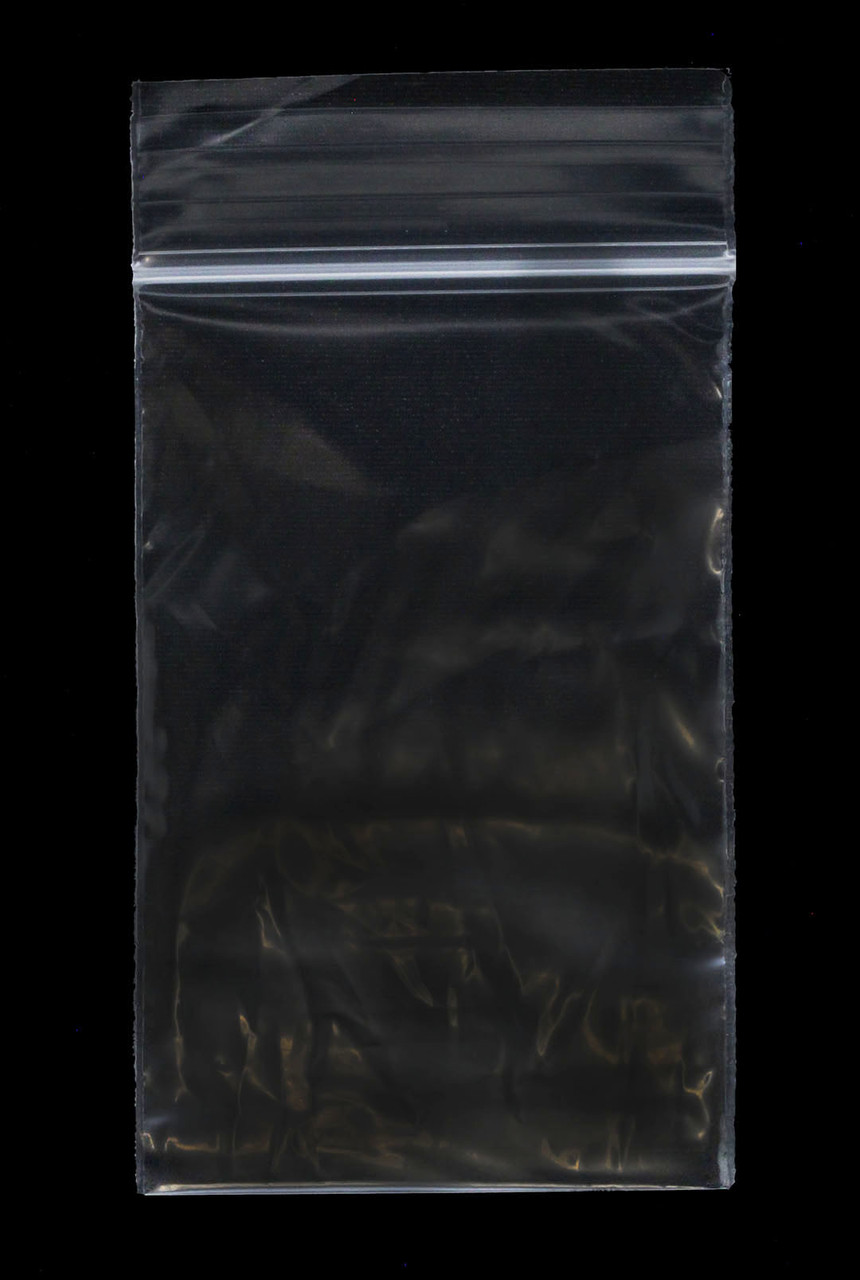 2" x 3" Plastic Zipper Bag 100 Pcs