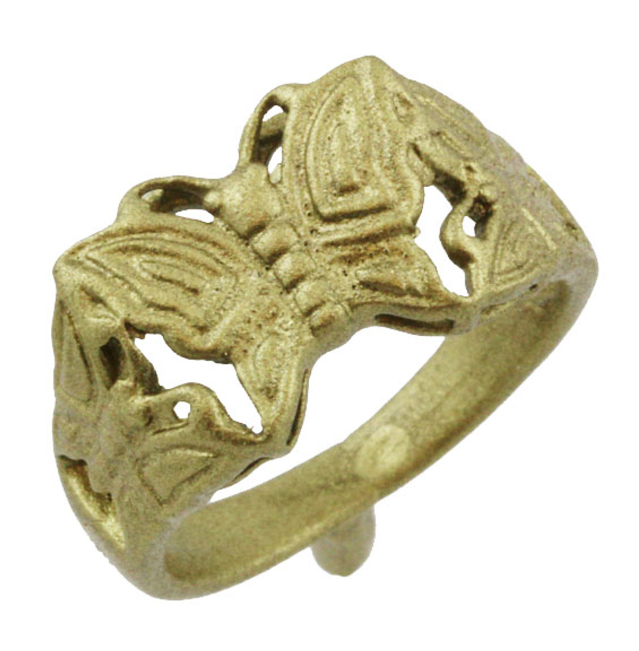 3/8" Three Butterflies Ring