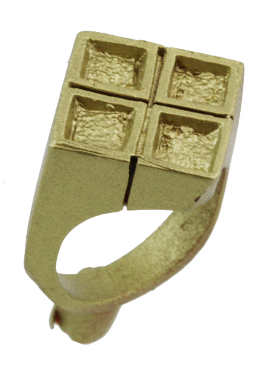 7/8" Four Square Inlay Ring