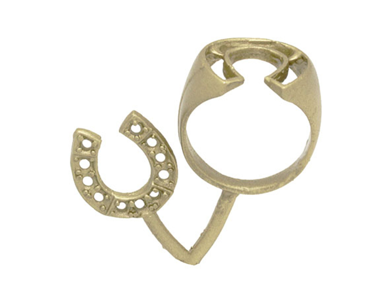 Horse Shoe Ring with stone setting
