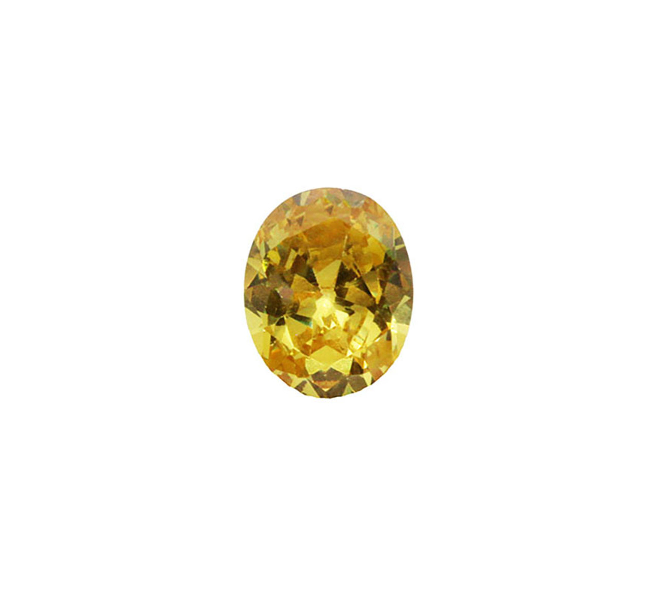 Oval Yellow Simulated Cubic Zirconia