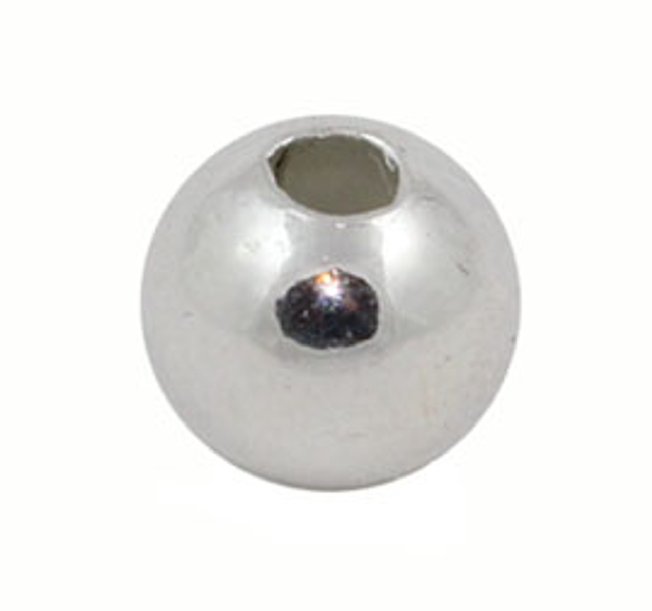 3 mm Silver Plated Round Beads 100 Pcs
