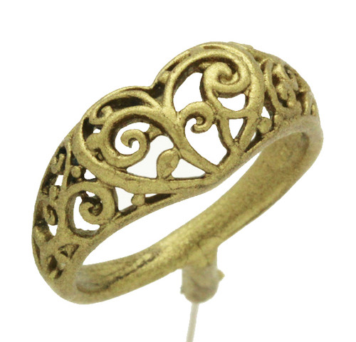 3/8" Filigree Heart Design Ring