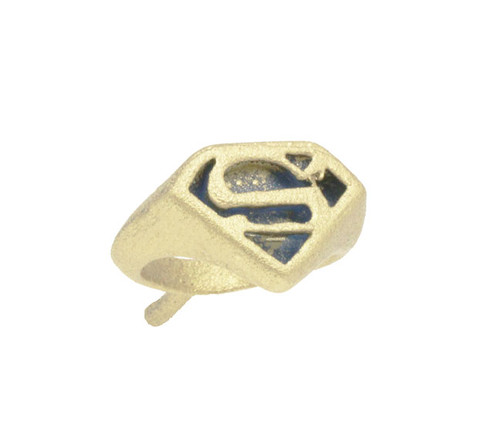 Inlay Superman Logo Ring