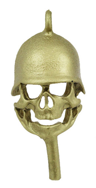 1 1/4" Skull in Army Helmet