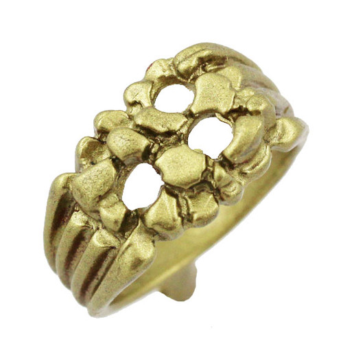 Nugget Ring with Holes and Ridges