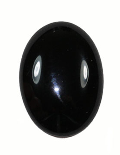 Black Onyx Oval Cabochon 12 x 10 mm