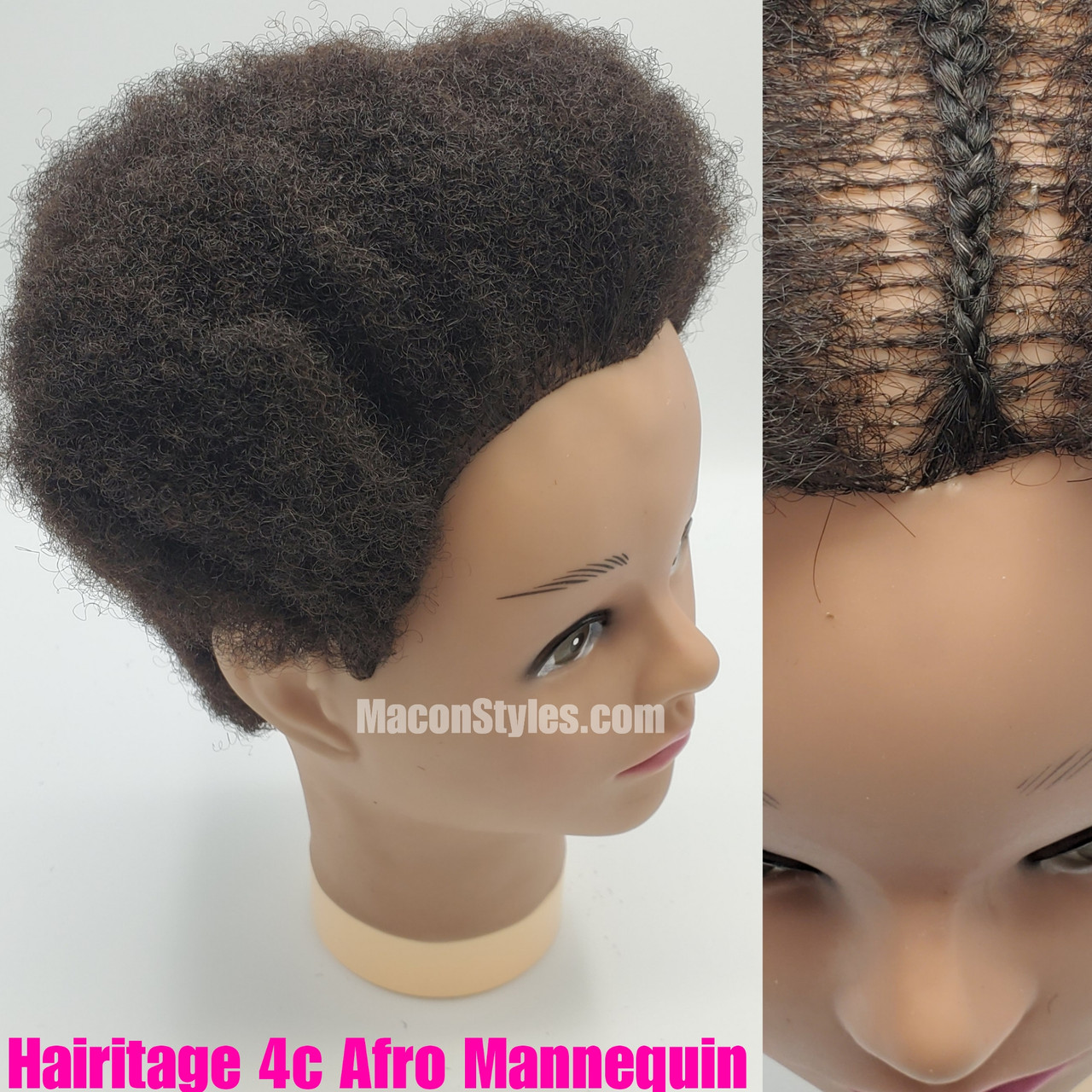 natural hair mannequin head