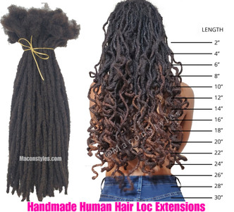 Handmade 100% Human Hair Natural Black Mirco Loc Extensions