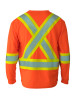 Forcefield Hi Vis V-Neck Long Sleeve Safety T-shirt | Orange