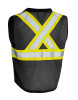 Forcefield Traffic Safety Vest with Zipper Front | Black