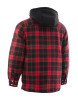 Forcefield Red Plaid Hooded Sherpa-lined Flannel Shirt Jacket | Safetyapparel.ca