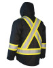 ForceField 3-in-1 Hi Vis Winter Safety Parka with Removable Black Nylon Puff Jacket | Black