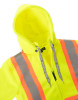 ForceField Women's Hi Vis Lime Safety Hoodie with Detachable Hood | SafetyApparel.ca