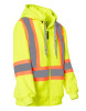 ForceField Women's Hi Vis Lime Safety Hoodie with Detachable Hood | SafetyApparel.ca