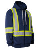 ForceField Deluxe Hi Vis Safety Hoodie with Segmented Reflective Tape and Detachable Hood | Navy