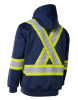 ForceField Deluxe Hi Vis Safety Hoodie with Segmented Reflective Tape and Detachable Hood | Navy