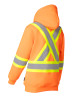 ForceField Women's Hi Vis Orange Safety Hoodie with Detachable Hood | SafetyApparel.ca