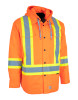 ForceField Hi Vis Hoodie Shacket With Detachable Hood | Safety Orange